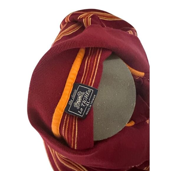 Le Tigre Mens XL Red/Orange Short Sleeve Striped Polo - Picture 5 of 5